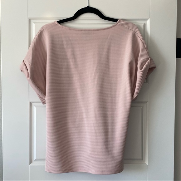 Women’s Ribbed Express Light Pink Blouse - Picture 3 of 3